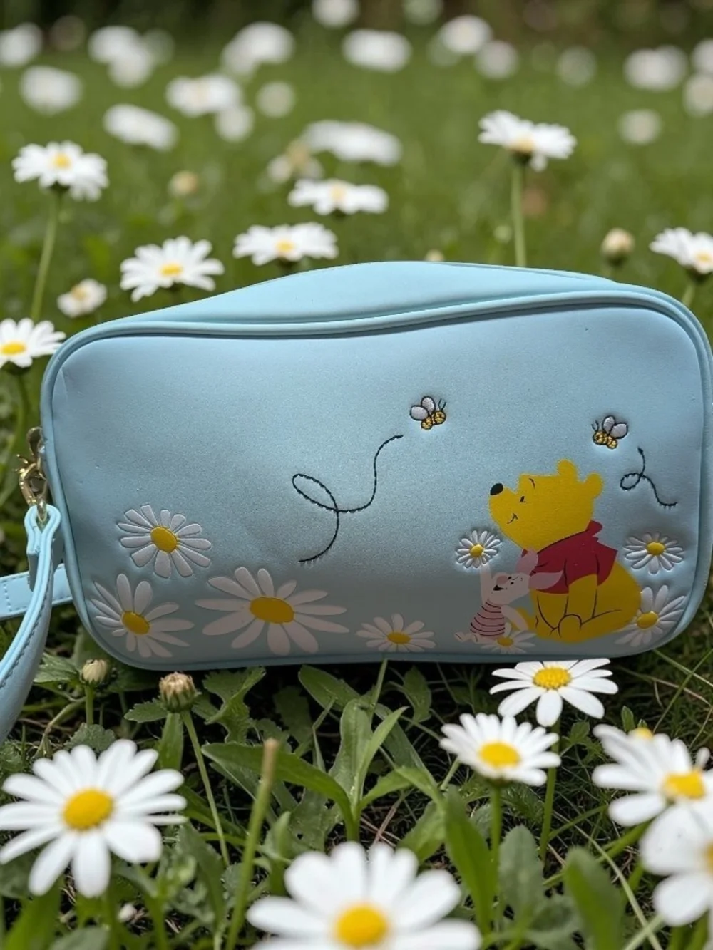 Disney Light Blue Eeyore Crossbody Bag with Hunny Cardholder and Plush Charm